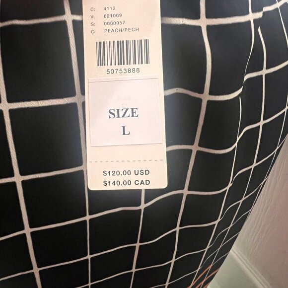 Anthropologie Eva Franco Grid Print Multi-colored Dress Size‎ Large NWT - Picture 2 of 15